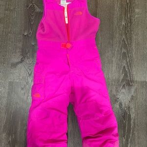 North face snow bibs size 4t vguc